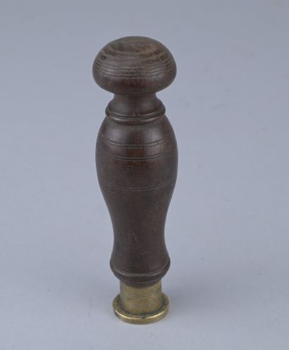 Masonic seal made of wood and brass, 18th...