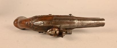 Pocket boxlock flintlock pistol with screw-in...