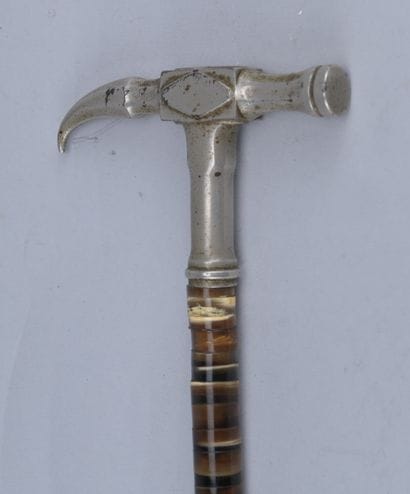 Mineralogist’s cane with a hammer head, 19th...