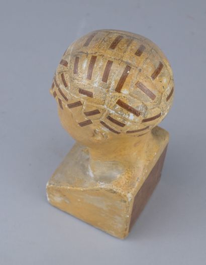 Educational phrenological plaster bust, early...
