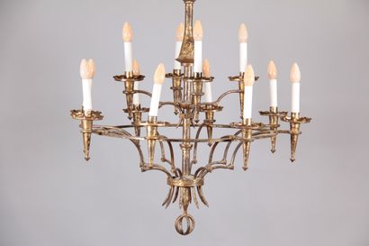LUMI Milano – Large 15-light gilded metal...