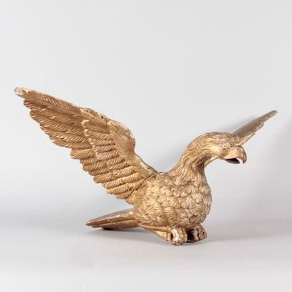 Impressive eagle with outstretched wings,...