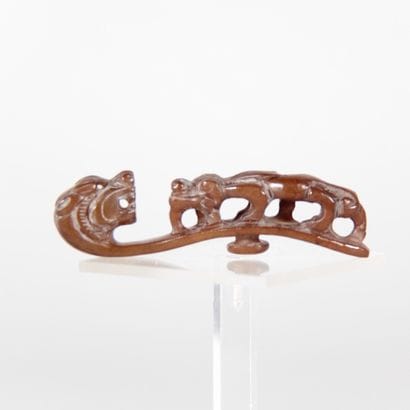 China – Belt buckle with dragon motifs –...