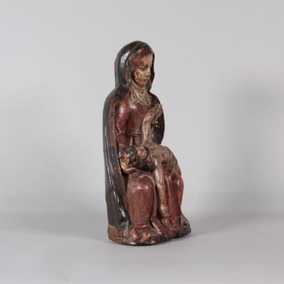 Pietà – Virgin of Mercy, carved polychrome...