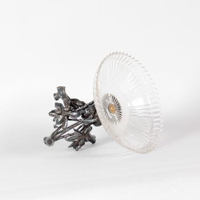 Art Nouveau centerpiece bowl in silver-plated...