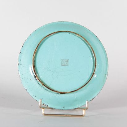 Enameled copper Cantonese plate, late 19th...