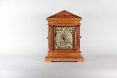 Wooden Table Clock – Neoclassical Style –...