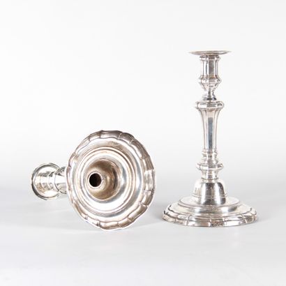 Pair of Solid Silver Candlesticks – 18th...