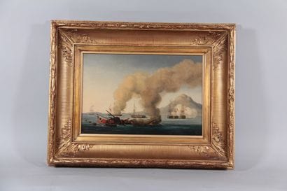 19th-Century French School – Naval Battle...