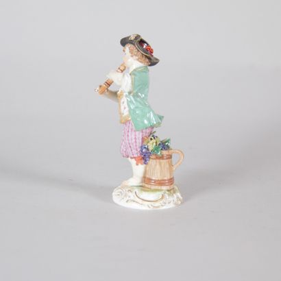 Meissen – Polychrome porcelain statuette...