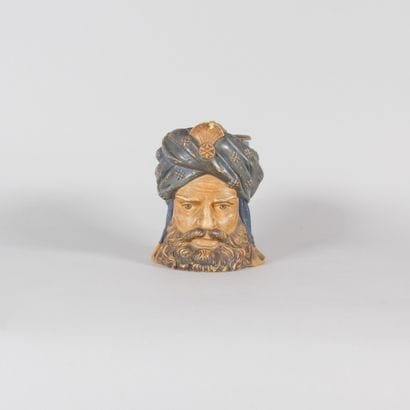 Orientalist Polychrome Terracotta Tobacco...
