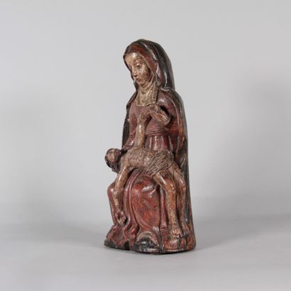Pietà – Virgin of Mercy, carved polychrome...