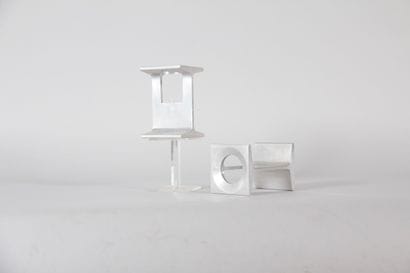 MODERNIST DESIGN – Pair of geometric objects...