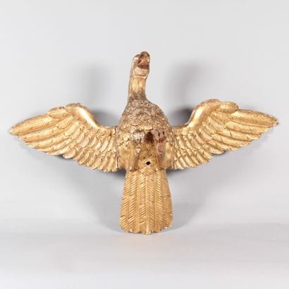 Impressive eagle with outstretched wings,...