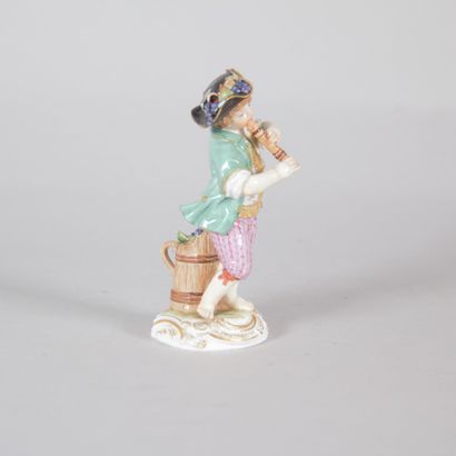 Meissen – Polychrome porcelain statuette...