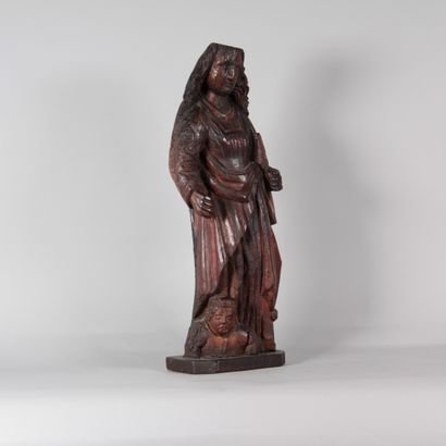 Saint Catherine of Alexandria – Carved Wood...