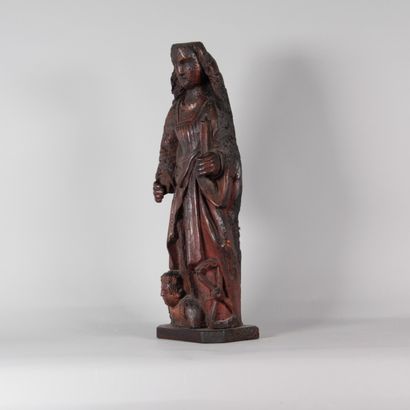 Saint Catherine of Alexandria – Carved Wood...