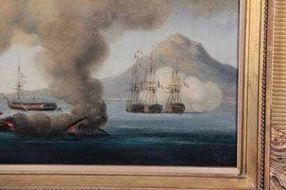 19th-Century French School – Naval Battle...