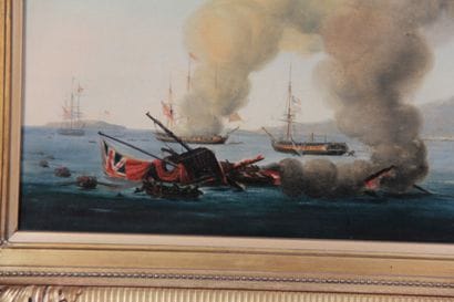 19th-Century French School – Naval Battle...