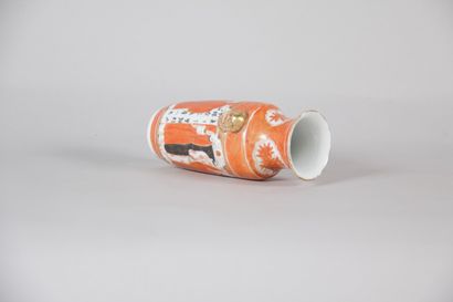 Polychrome porcelain vase decorated with...