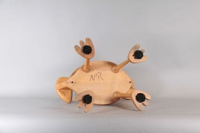 Carved Wood Designer Armchair – Whimsical...