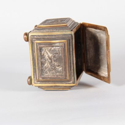 Bronze box decorated with mythological scenes...