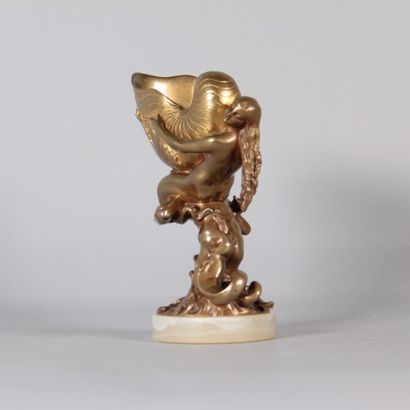 Bronze sculpture with a marine motif, 19th...