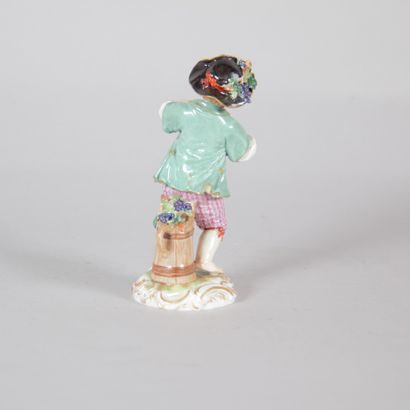 Meissen – Polychrome porcelain statuette...