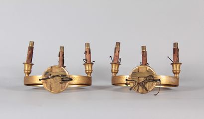Pair of gilded bronze wall sconces – Empire...