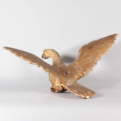 Impressive eagle with outstretched wings,...
