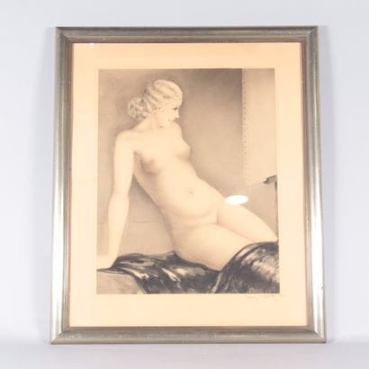 Louis ICART (1888–1950) – Seated Female Nude...