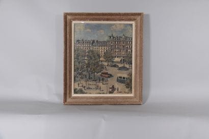 Boisfleury, View of Paris, oil on canvas,...