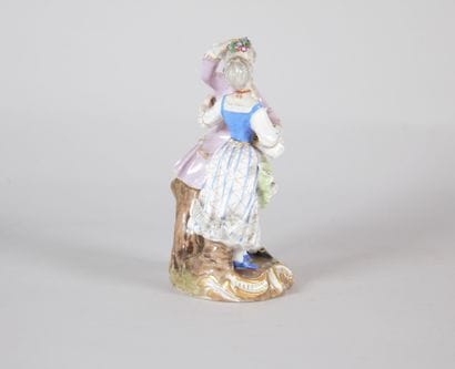 Meissen – Polychrome porcelain figure group...
