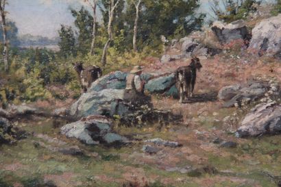 Théodore Baron (1840–1899), Rocky Landscape




Oil...