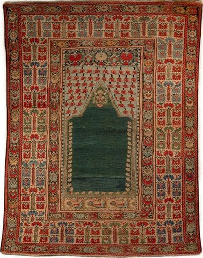 Très ancien tapis Turc de prière Ghiordès...