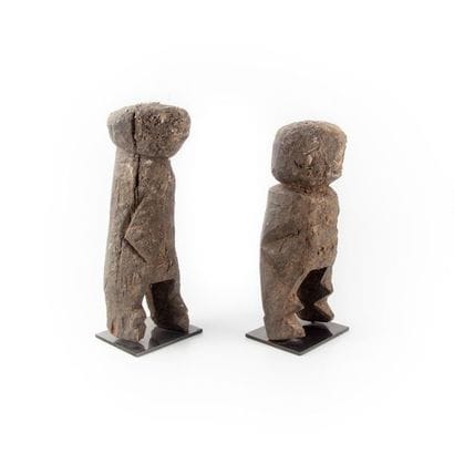 TCHAMBA, TOGO.
Bois, patine crouteuse sacrificialle.
Couple...