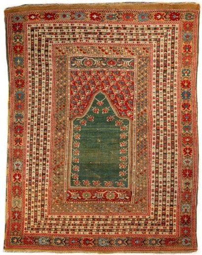 Très ancien tapis Turc Ghiordès dit Tchoubouklou-Guerdez...