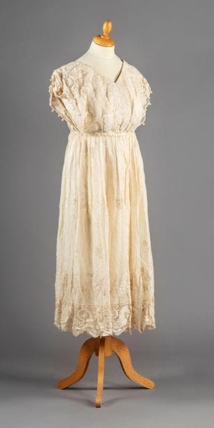 Robe d'après-midi, vers 1915-1920, travail...