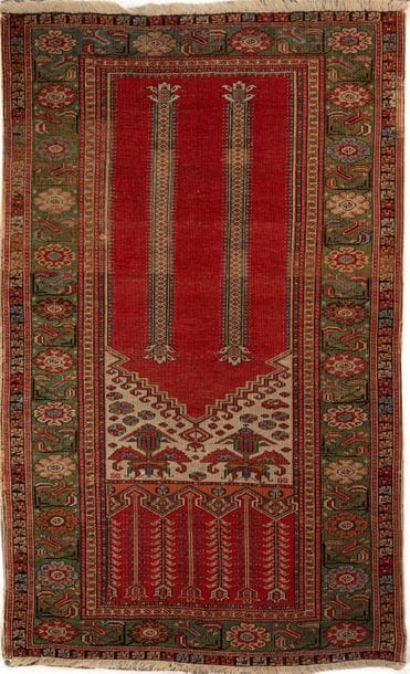Très ancien tapis Turc de prière Ladik XVIIIème
Anatolie...