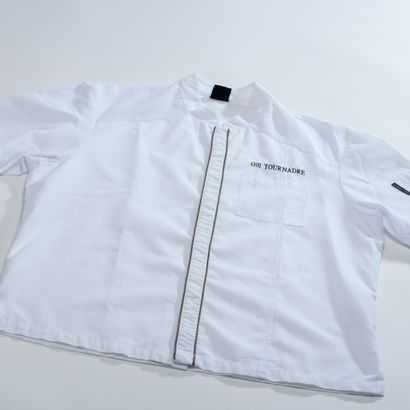 Chef Gilles Tournadre's kitchen jacket, embroidered...