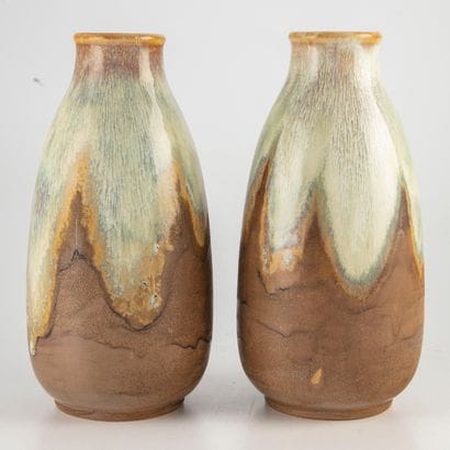 KERAMIS

Paire de vases en grès émaillé,...