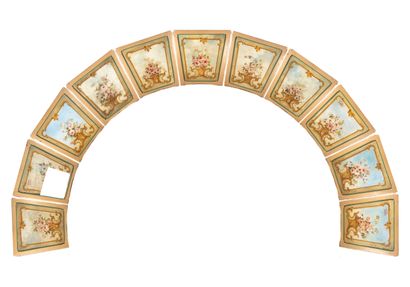 Set of 11 large panels forming a carousel...