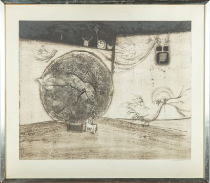 Ghyath AKHRAS - Syria XXth
Doves
Llithograph...