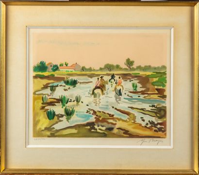 Yves BRAYER ( 1907- 1990 )
Landscape of Camargue
Lithography
E.A...
