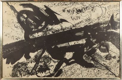 RUDI - XXth
Composition in black 
Lithograph,...