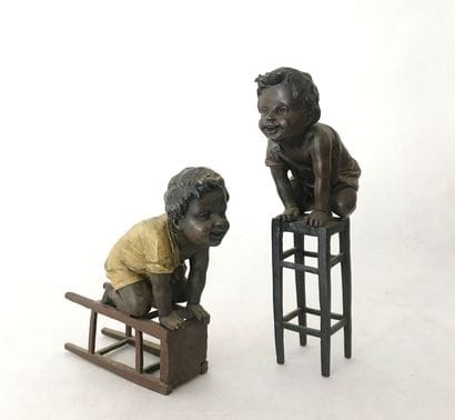 D'après Franz Xavier Bergman BERGMAN (1861-1936)
Enfants...