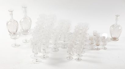 Set of cut crystal glasses including 15 water...