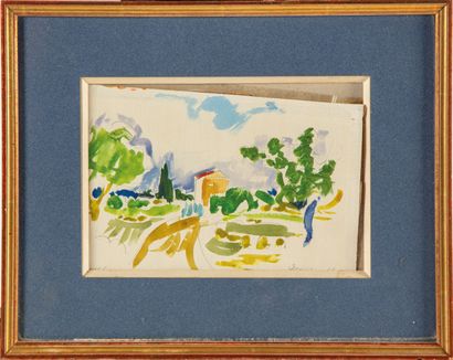 Martin VIVES (20th)
Landscape 
Watercolor,...