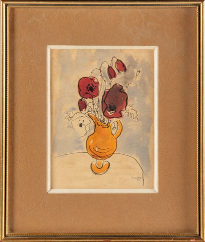 Martin VIVES (20th) 
Still life with a bouquet...