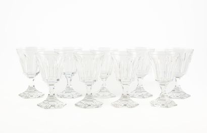 Part of a cut-crystal glass service, including...
